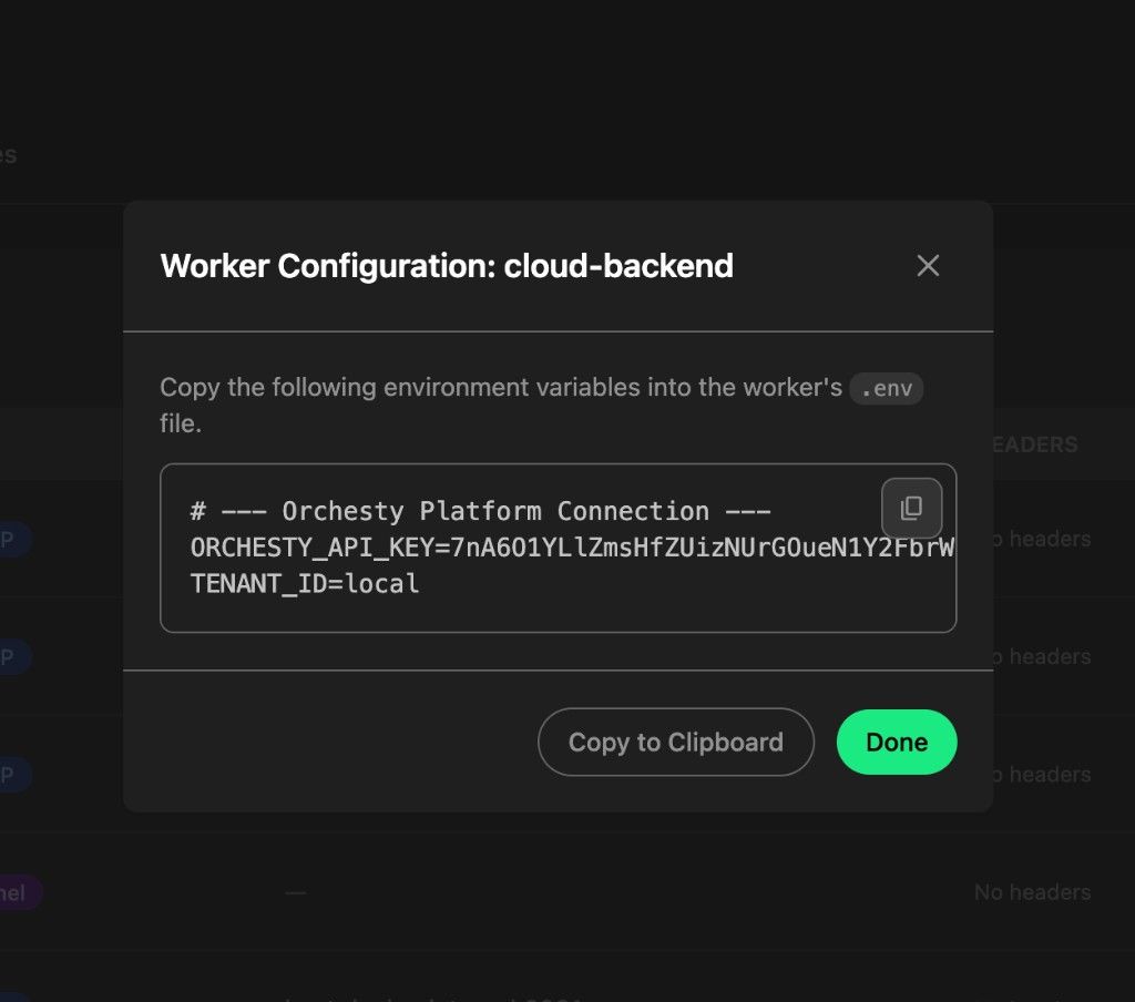 Worker Configuration env vars